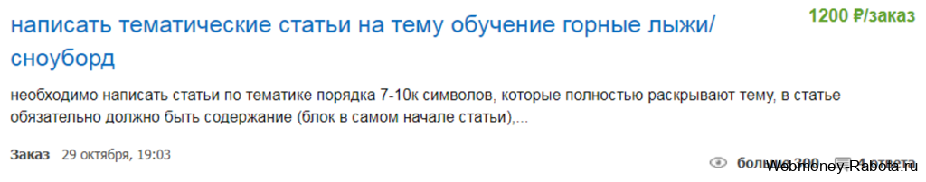 Заработок на написании статей