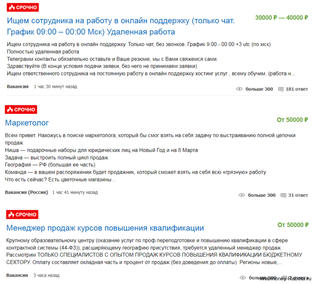 удаленная работа в Омске