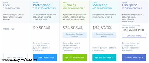 Обзор программы от компании Wrike для организации командной работы