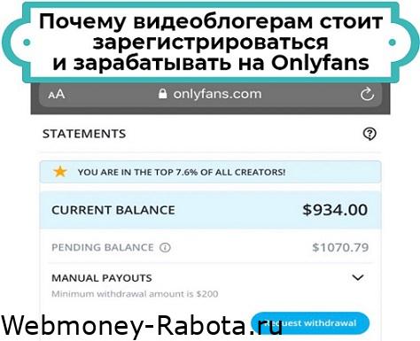 onlyfans доход