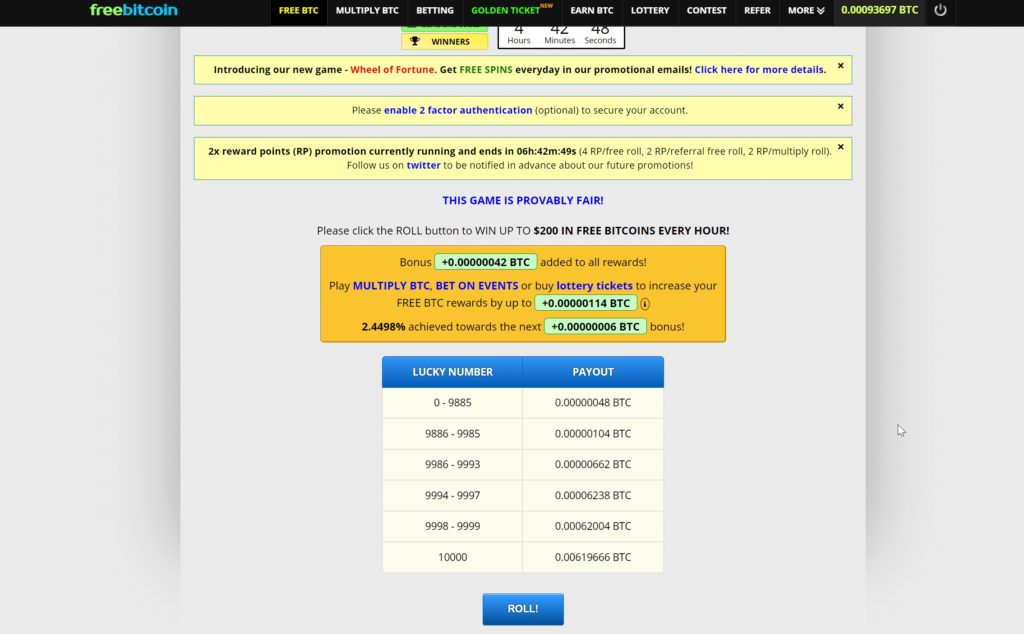 Freebitcoin кран