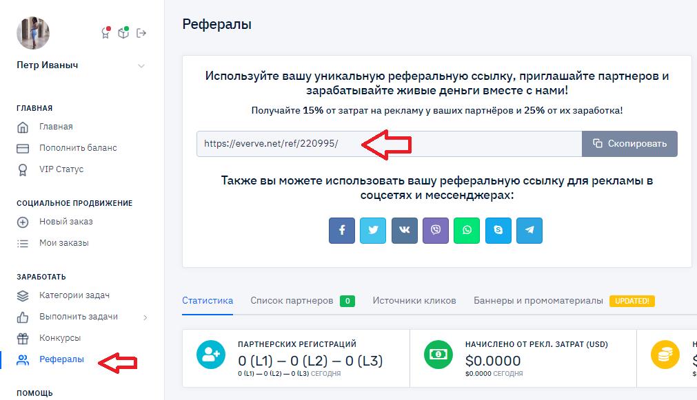 Everve партнерская программа