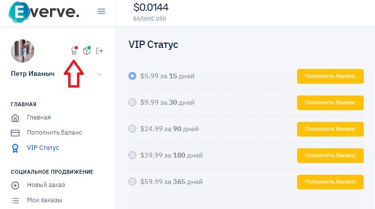 Биржа продвижения в социальных сетях Everve - от регистрации к заработку
