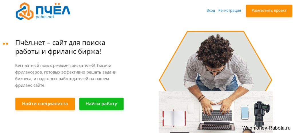 Pchel net - сайт для поиска работы
