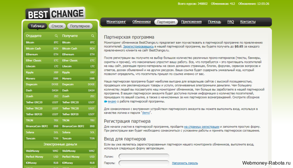 мониторинг обменников BestChange