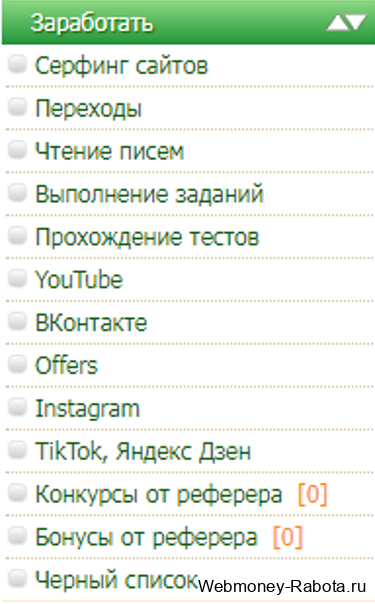 варианты заработка на Profitcentr