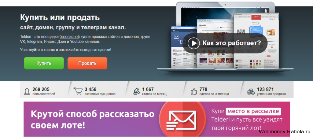 Телдери биржа покупка и продажи сайтов, доменов