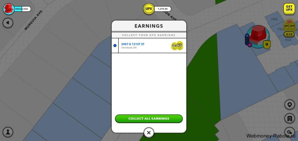 заработок в игре Upland
