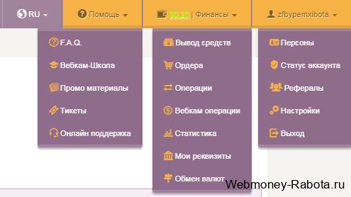 Bunnycam меню