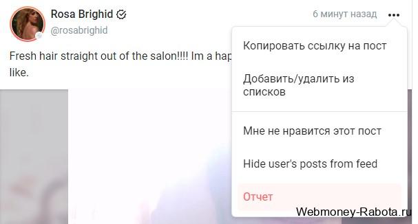 Как отправить жалобу на пользователя