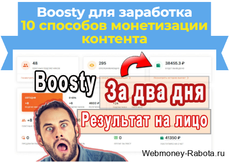 способы монетизации контента на Boosty